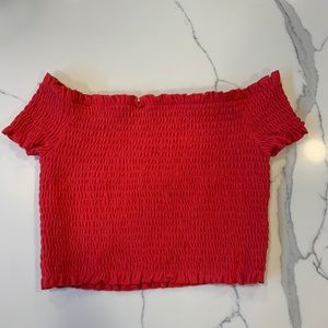 Off the shoulder crop top